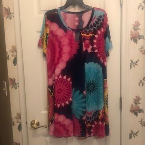 Colorful & Comfy Summer Dress, Size 2X